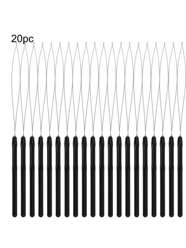 100 Pieces Hair Extension Tools and Bead Device Tool for Hair or Feather Extensions Supplies,DIY Wig Hook Tool Loop Tools