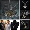 Vintage Retro Anchor Wheel Boat Ship Pendant Necklace Chain Unisex Men Women Fashion Gothic Amulet Talisman Jewelry Party Gift