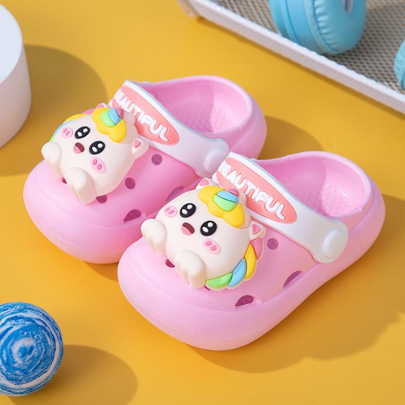 Children's summer slippers for girls and babies, indoor soft-soled non-slip cartoon cute sandals, boys' beach clogs