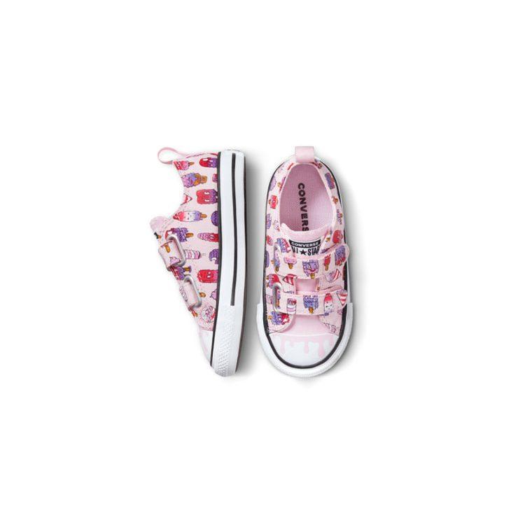 Converse Chuck Taylor All Star Canvas Wear Resistant And Lightweight Low Top Toddler Shoes Pink Purple A00389C