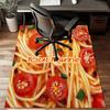 1PC Custom Name Spaghetti Cherry Tomato Sauce Theme Floor Mat Ideal for Living Room, Game Rooms, Office, Bedroom, Floor Mat Playful Design