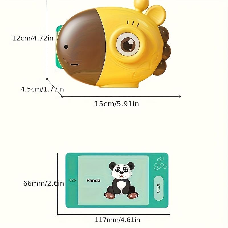 Giraffe Card Reader with 60 Double Sided Cards,Learning Machine for Reading and Writing Skills,Realistic Animal Sounds, Easy Operation,Volume Control