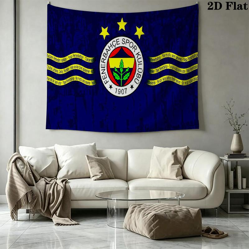 Fenerbahce sk Wall Tapestry Aesthetic Wall Hanging Printed Fabric Blanket Decorative Tapestries for Bedroom Living Room Home Decor