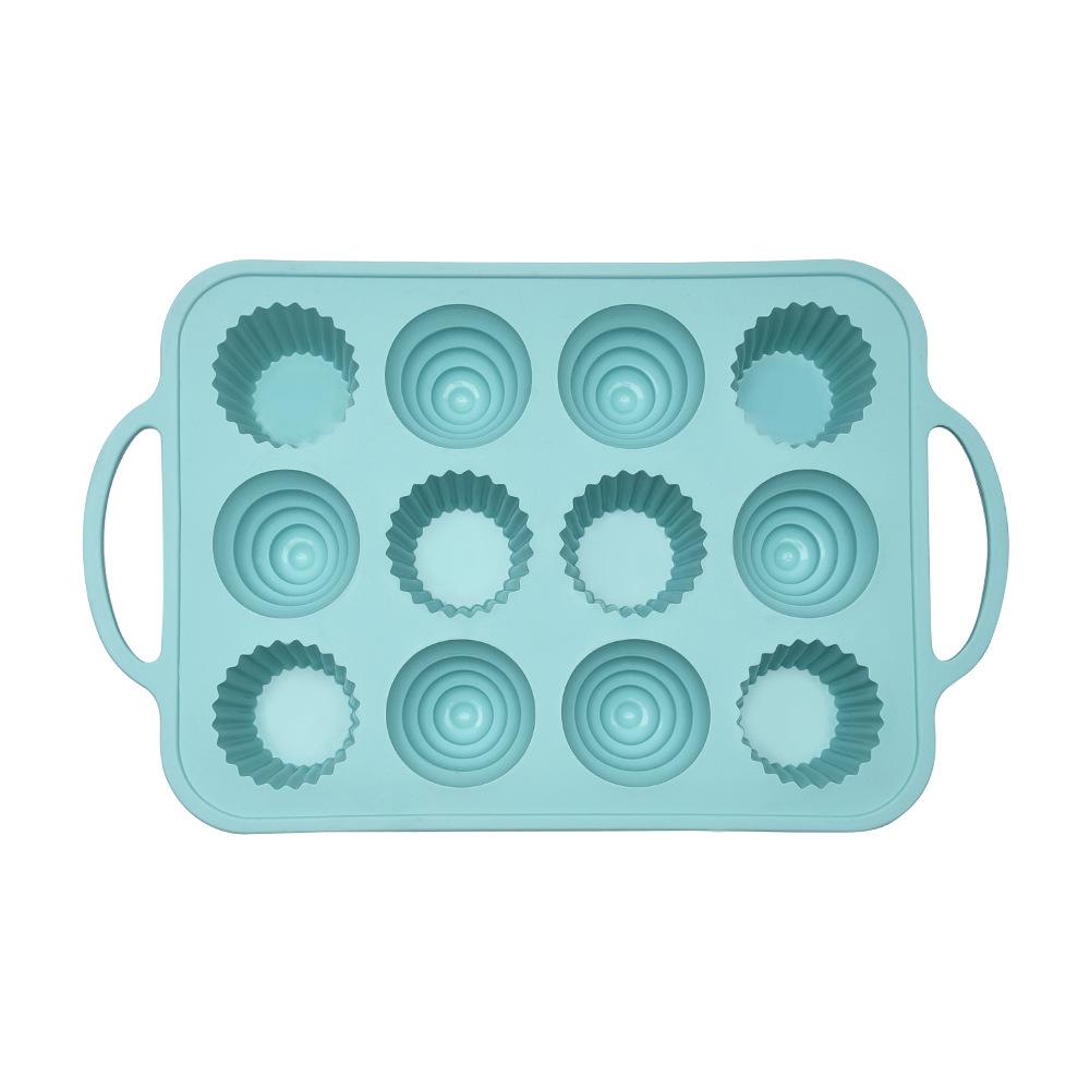 Food Grade Silicone Cake Mold High Temperature Resistant 12 Even Cake Making Baking Mold