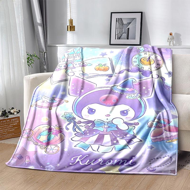 1pc Kuromi's Enchanted Journey Blanket, Soft Throw for Home Decor, Living Room, Travel, Camping, Car Blankets, Beach, Office Naps, Gift Idea, Suitable