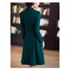 Tooxika Novo Vestido de Manga Comprida de Cor Sólida Elegante Estilo Profissional Terno Gola Cintura Grande Saia Swing