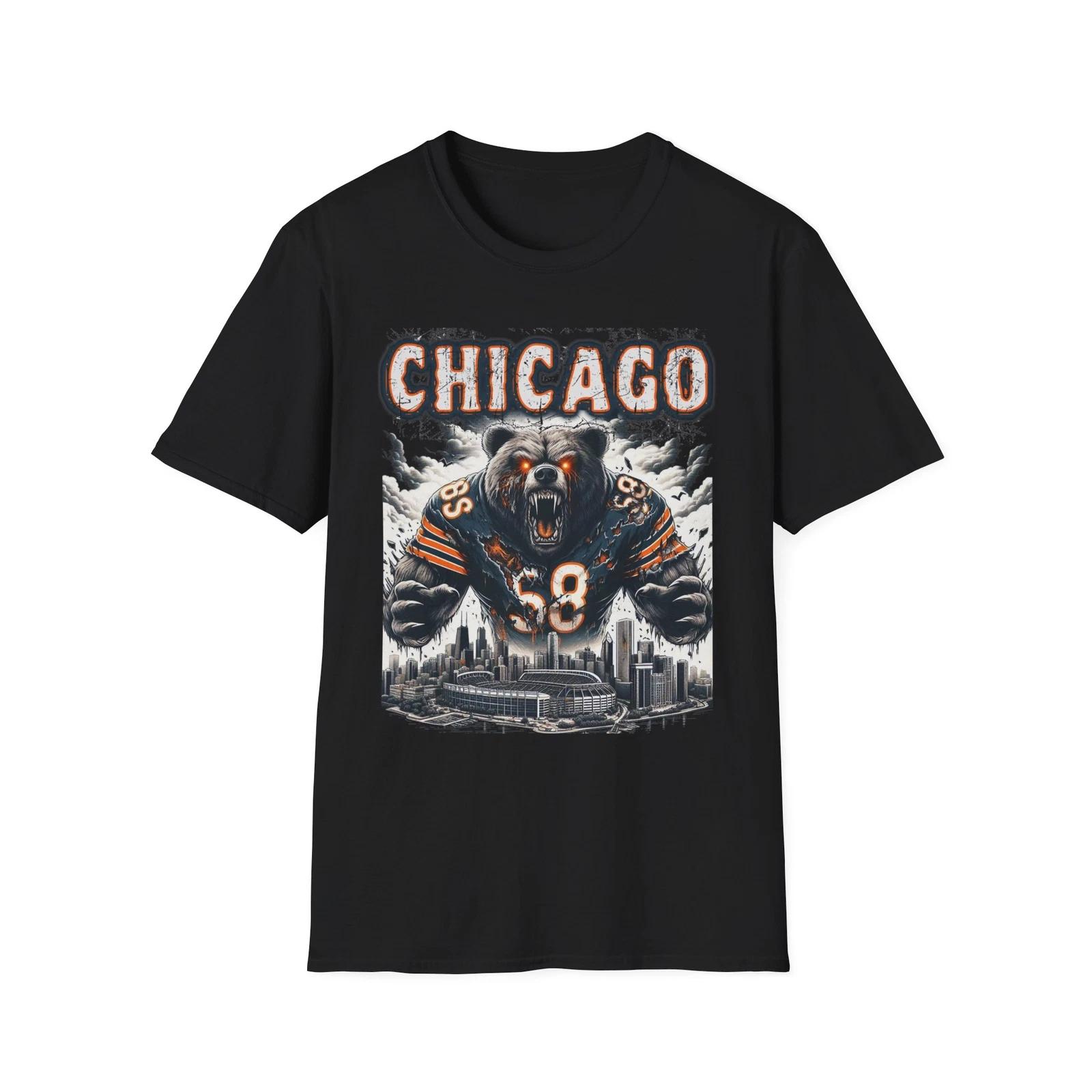 Футболка Chicago Bears Horror Mash-Up - Уникальная фанатская одежда НФЛ XXXL