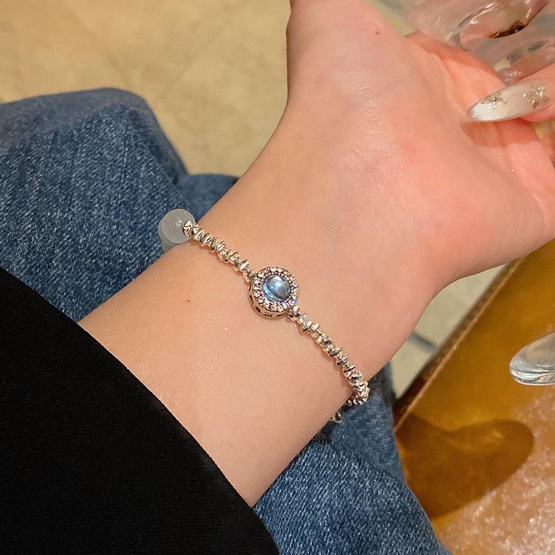 Light Luxury Niche High-end Pearl Bracelet Women's Korean Style Fashion Elegant Flash Zircon Love Bracelet Crystal Bracelet