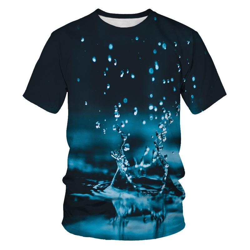 Ice 3D Printed T-shirts for Men and Women, Drip, O-neck T-shirts, Log Fashion, Street Clothing Look, Kids Top Clothes