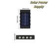 Waterproof Solar Light Lamp Warm Light Up And Down Luminous Solar Wall Lamp 4/6/8/10/12/16LED Outdoor Solar Lights Halloween
