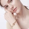 Gold Color Knot Bracelet for Women, Tie The Knoted Cuff Bangle Stainless Steel, Charm Bridesmaid Wedding Jewelry