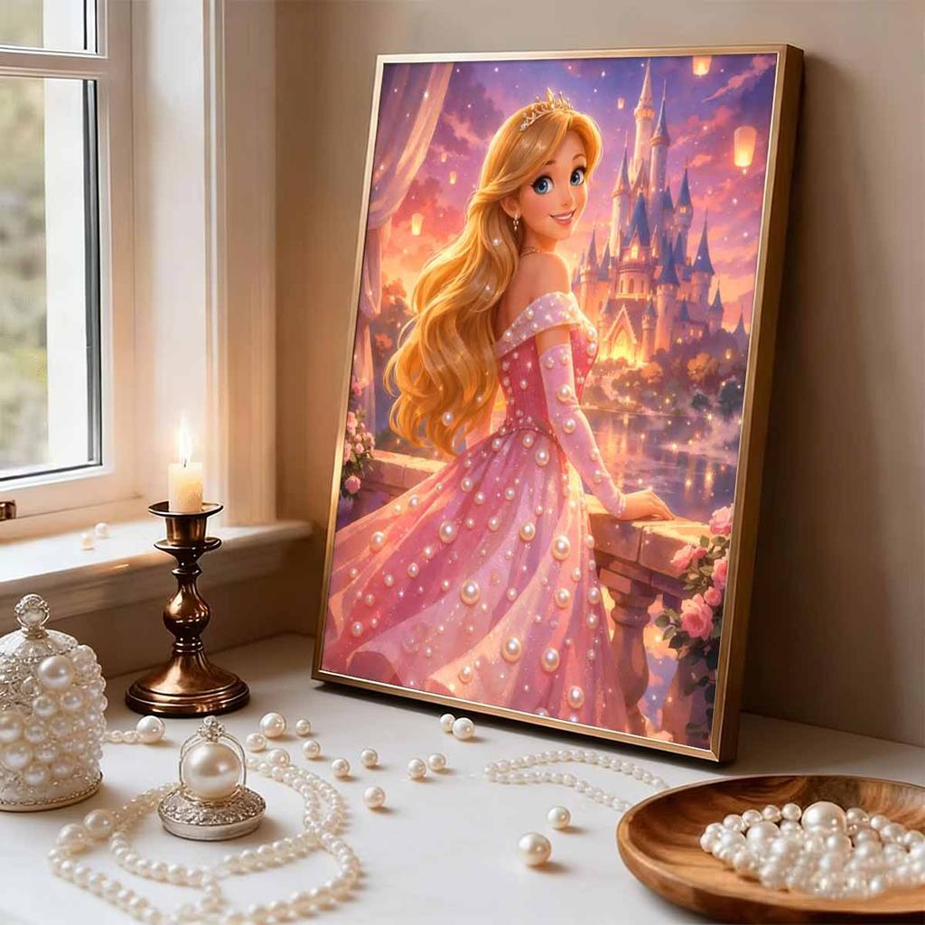 Il Film Disney Rapunzel È Un Delicato Lavoro Artigianale Decorato con Perle Non È Solo Un Ottimo Regalo Ma È Anche Adatto Come Oggetto di Decorazione per la Casa