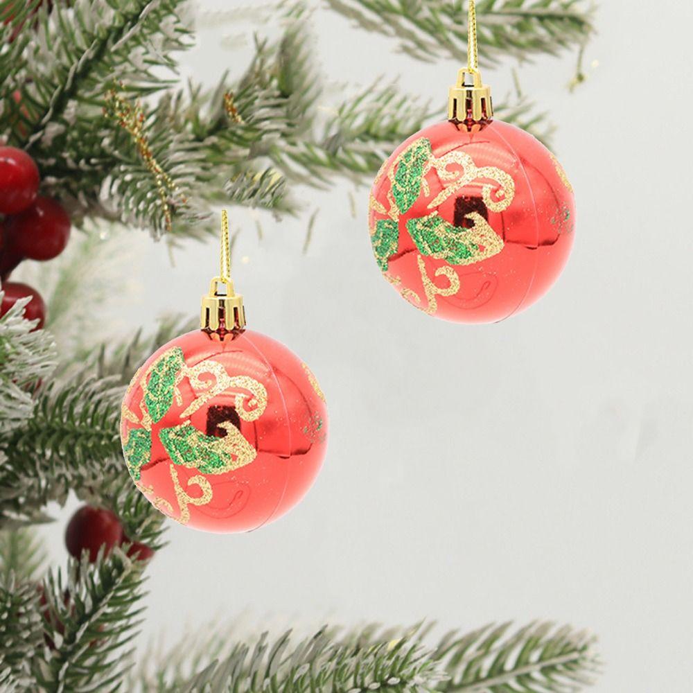 6/12pcs 6cm Christmas Ball Creative Hanging Ornament Christmas Tree Pendant Party