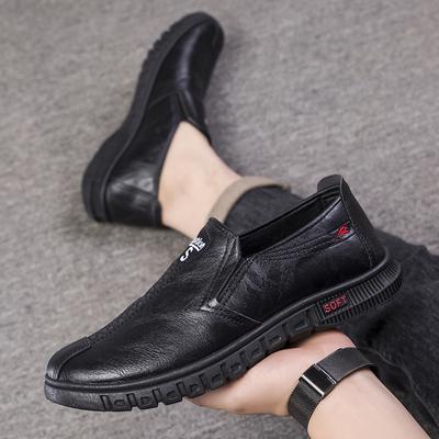 Tide Marke Lässige Lederschuhe Herren Britischer Stil Business Anzug All-Match Herrenschuhe Frühling Neu Jugend Schwarz Weichsohlige Schuhe