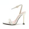 2024 New Summer Women Sandals Open Toe Sandals Sexy Thin Heels Buckle High Heels Fashion Pointed Toe Party Shoes Women Sandals