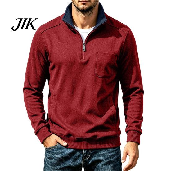 Activewear Men Quarter Zipper Pullover Sweatshirt, Mock Neck Long Sleeve Casual Lightweight Athletic Tops Shirt, Loose Fit Fall Winter for Workout