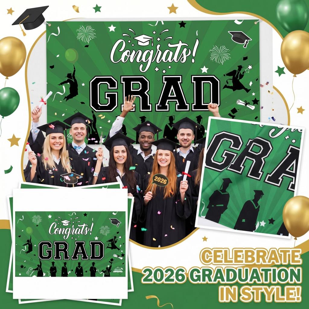 Graduation Background Cloth 2026 Graduation Event Party Decoration Hanging Cloth Banner