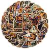 50 Retro Halloween Graffiti Stickers Mobile Phone Computer Skateboard Waterproof Decorative Stickers Halloween Holiday Stickers
