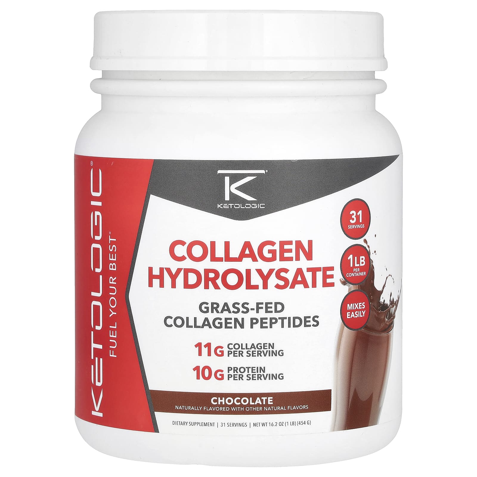 

Collagen Hydrolysate, Chocolate, 454G(16.2Oz)