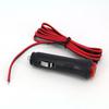 1.5meter Car 12V Universal  Lighter Socket Wire Plug Cable with Switch Fuse LED Indicator Car Power Supply Cord 1.5m