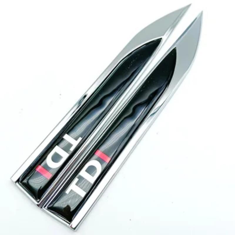

2 шт. металлический логотип TDI на боковое крыло автомобиля эмблема наклейка наклейки для POLO PASSAT GOLF 5 6 7 MK7 MK4 MK5 MK6 3#