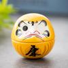 Japanese Ceramic Daruma Cartoon Lucky Cat Fortune Ornament - Home Decor Living Room Landscape Accessories Gifts