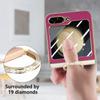 Best Protection Glass Film Leather Bag Case for Samsung Galaxy Z Flip 5 Flip4 Flip5 Flip 4 Zflip5 5G Finger Ring Portable Cover