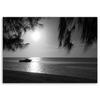 Canvas Print, Tropical Beach Black and White