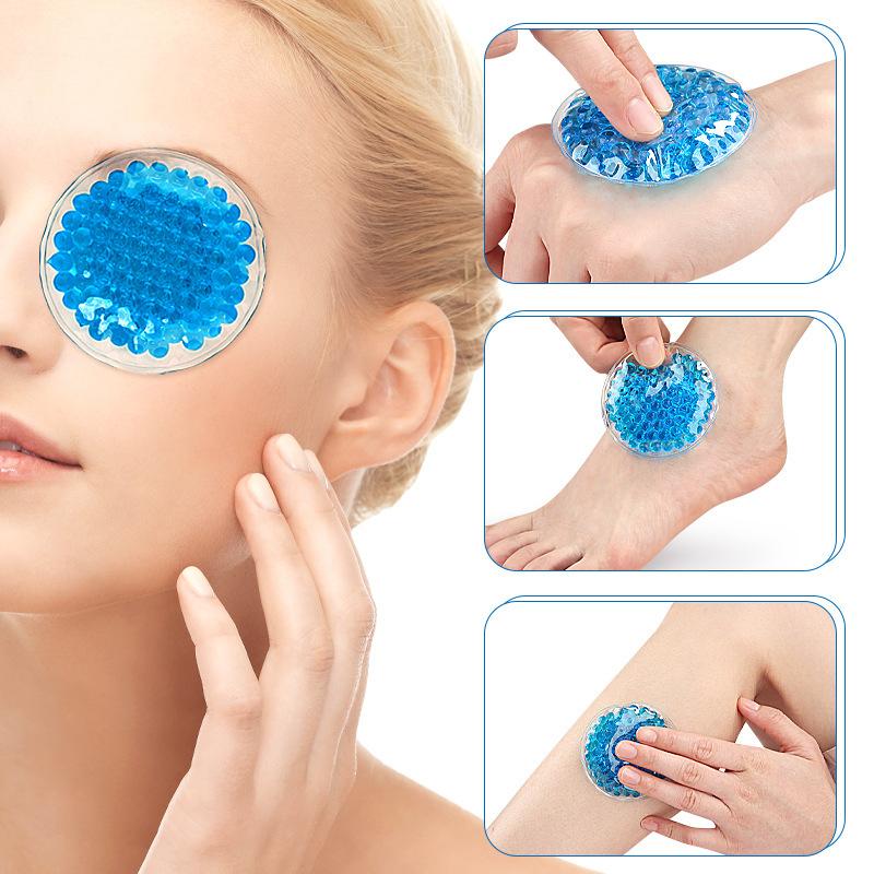 Unisex Solid Color Round Gel Beads Hot and Cold Ice Pack Eye Protection Face Hot Ice Pack Reusable