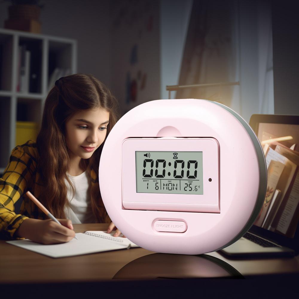 Vibrate Student Small Alarm Clock Countdown Perpetual Calendar Thermometer Creative Clock Multifunctional Luminous Electronic Clock