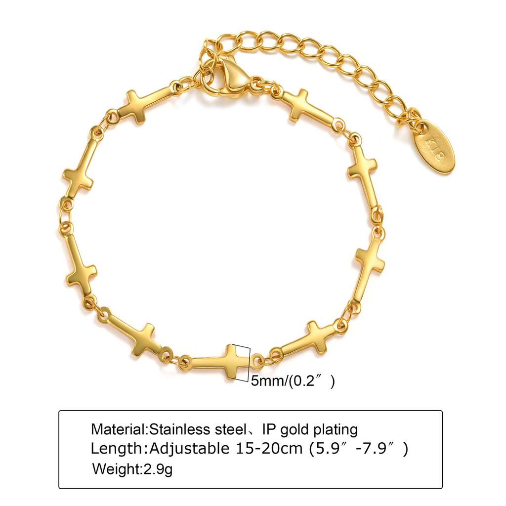Stainless Steel Chain Gold Personalized Fashion Bracelet Stacked Bead Chain 1170