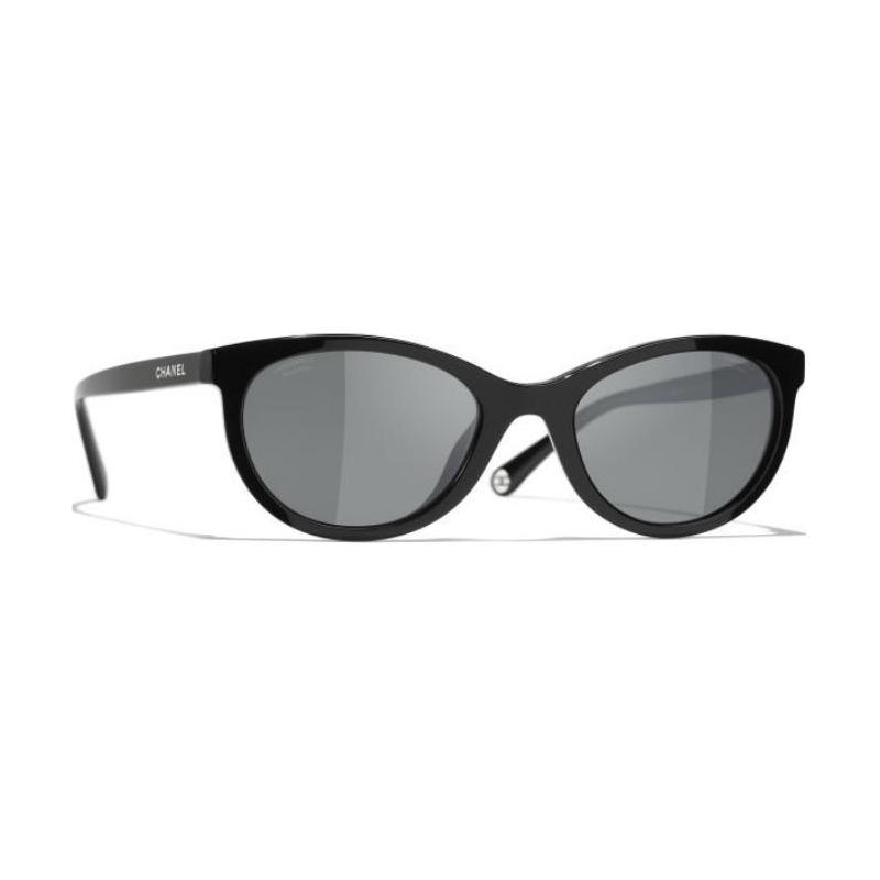 CHANEL two-tone design acetate cat eye sunglasses men and women same style couple model black