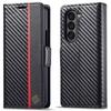 Flip Wallet with Card Holder Carbon Fiber PU Leather Phone Case For Samsung Galaxy Z Fold 7 6 5 4 3 Fold7 Fold6 Fold5 Fold4 5G