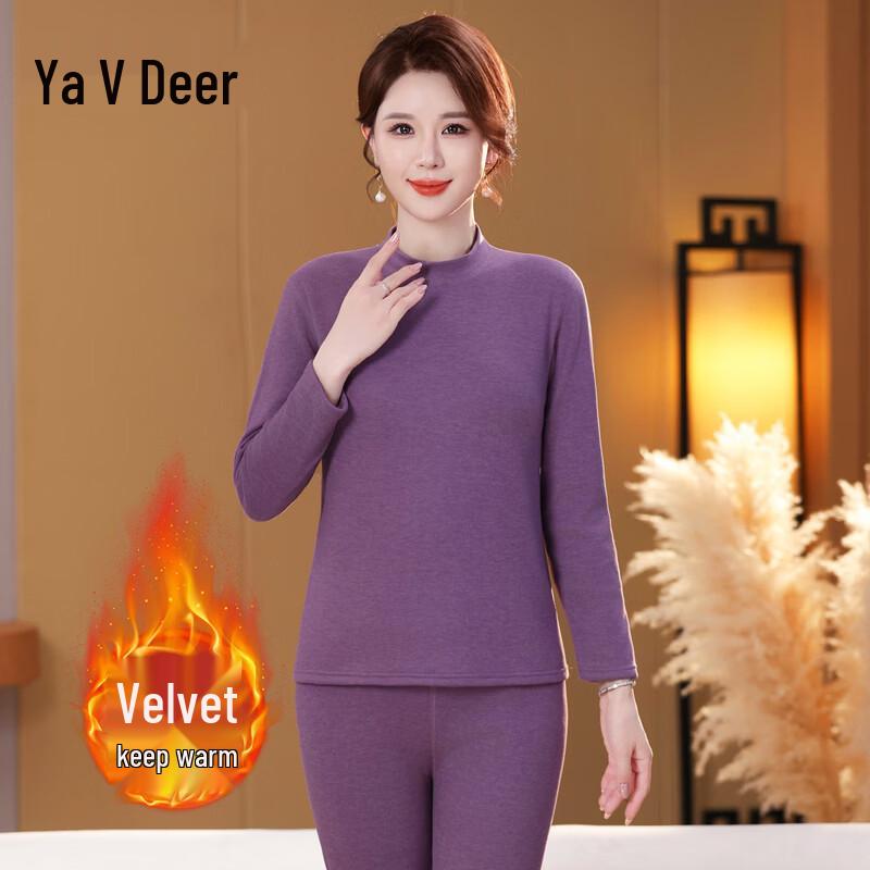 

Yalu Elderly Women s Thickened Thermal Underwear Set 2XL