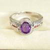 Amethyst Oval Cut Gemstone With 925 Sterling Silver Ring For Men's #A678 JL375658854046
