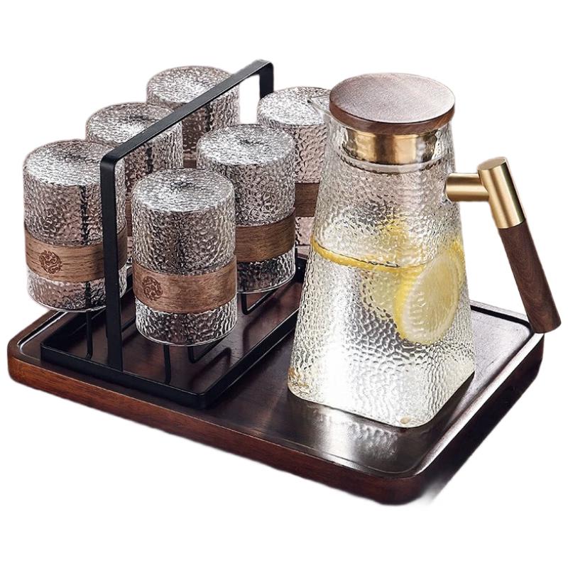 Gernas Chinese Retro High Borosilicate Glass Water & Tea Set