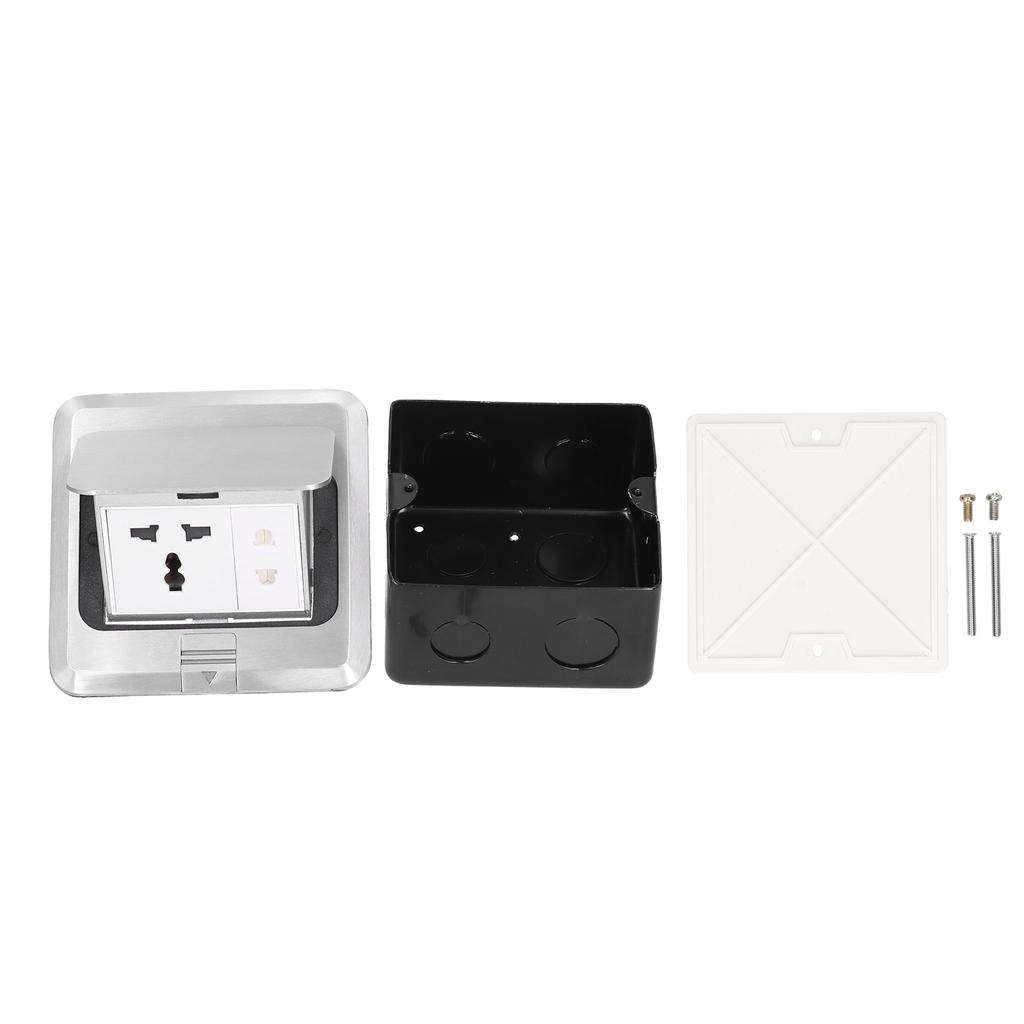 Floor Socket Pop Up Electrical Outlet Box Assembly Waterproof 250V 13A for Kitchen Office