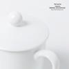 Hong Guanyao White Porcelain Large Capacity Office Cup with Lid and Saucer