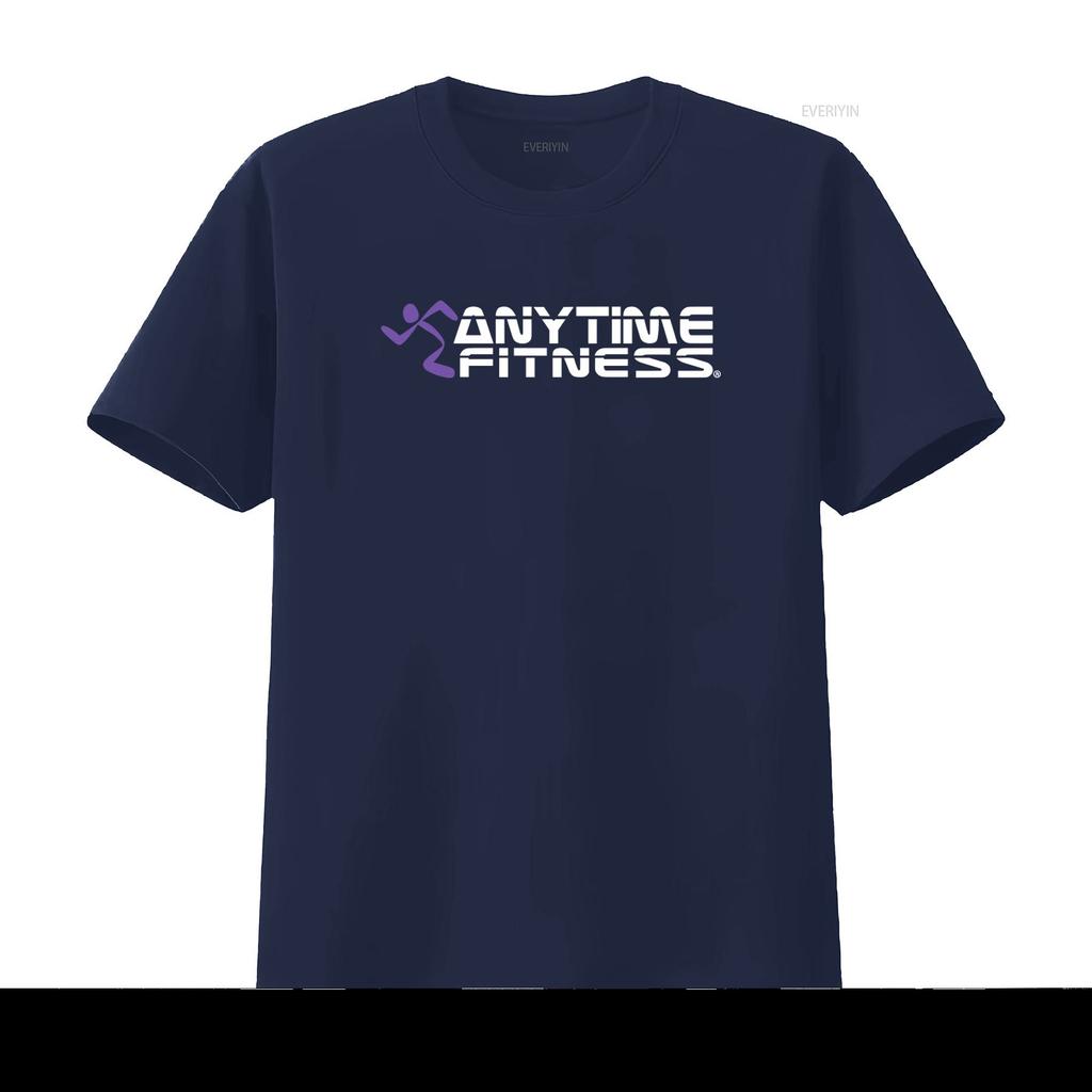 Mens ANYTIME FITNESS Polyester Athletic Wicking Workout T Shirt for Active Lifestyle Vintage Washed Comfortable Fashion