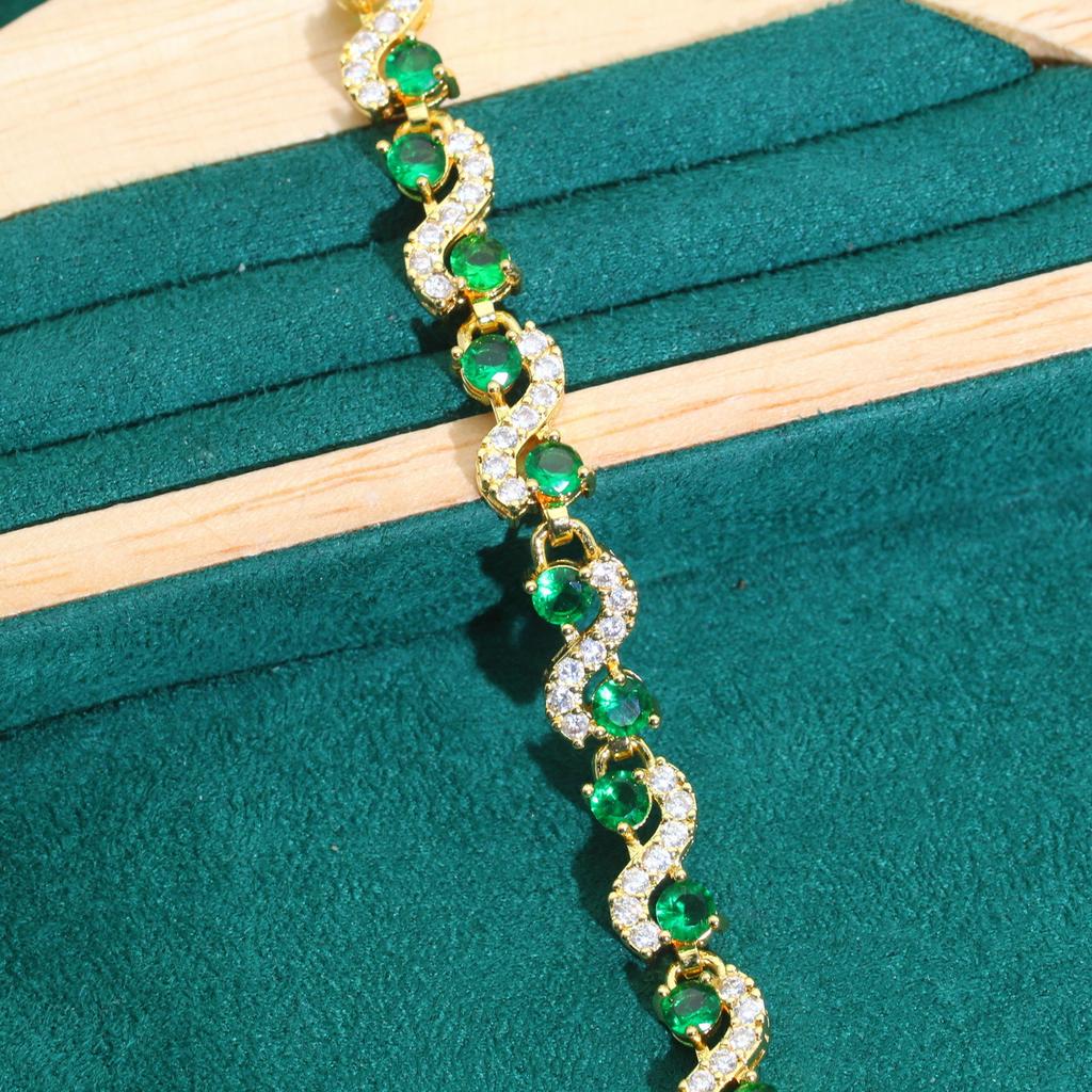 Korean Version of The Korean Jewelry Korean Version of The Fashion Gold Plated 18K Zircon Bracelet Gifts for Women