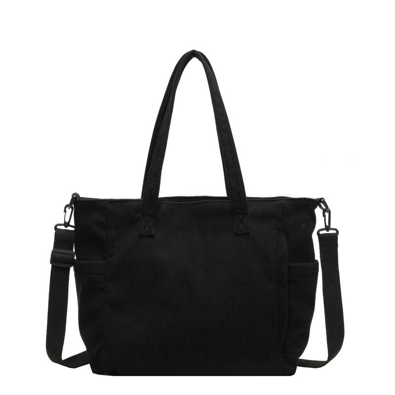 Stilvolle Cord-Tragetasche mit großem Fassungsvermögen für Damen - Perfekt für Arbeit, Schule und den täglichen Gebrauch