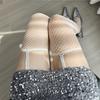Large size lace suspender fishnet socks free stockings women's one-piece white fishnet socks stockings stockings pure desire babes white silk