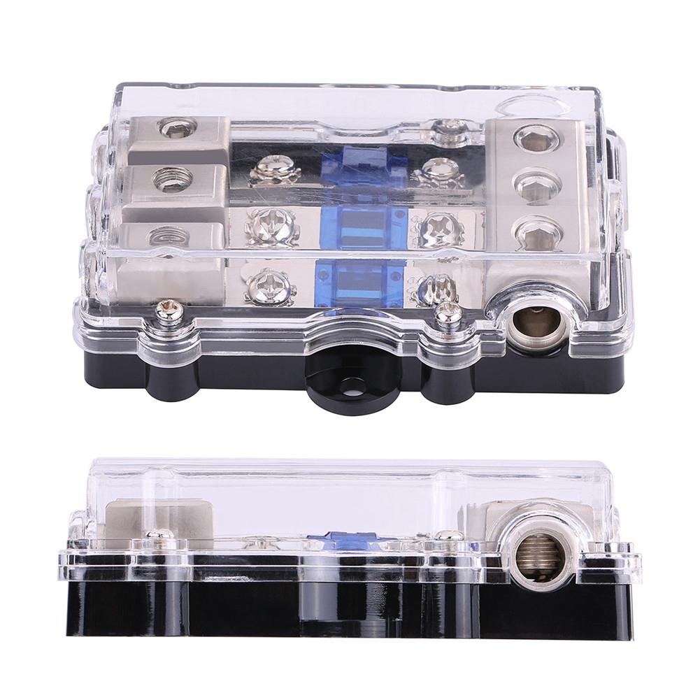 Universal 60A Car Auto Vehicle Stereo Audio Power Fuse Box Holder Block 1 In 3 Ways Out