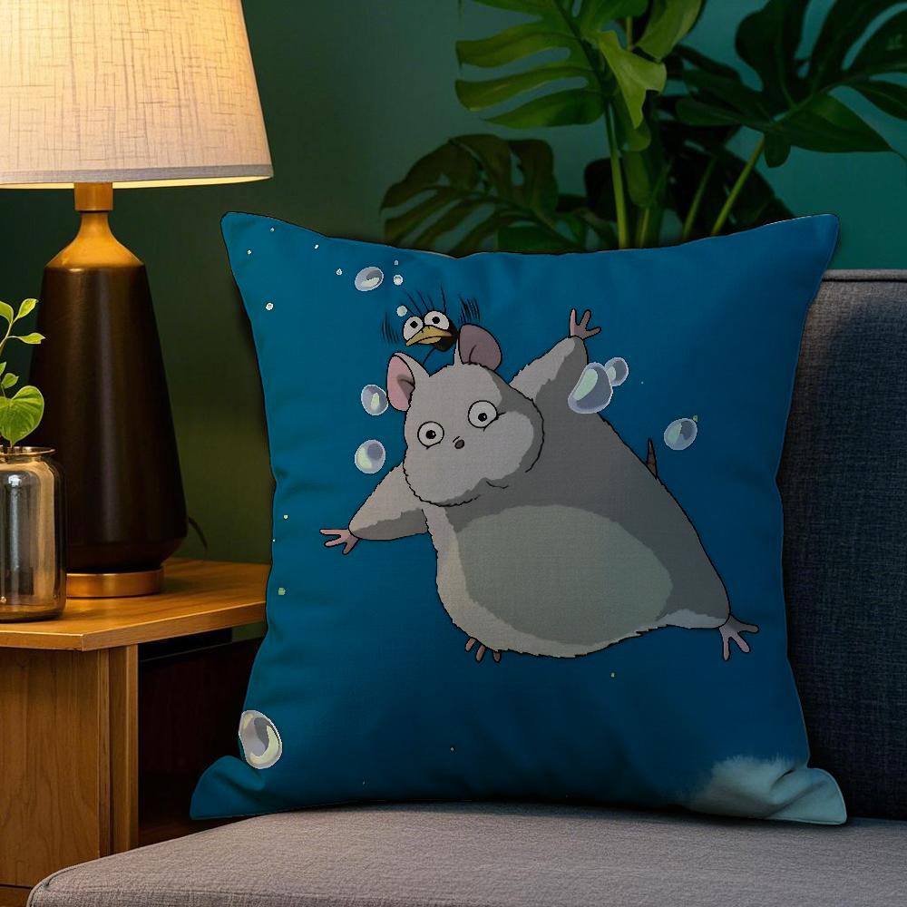 S-Spirited A-Away Pillow Case Plush Fabric Soft Double Sided Print Sofa Cushion Cover Throw Pillow Covers