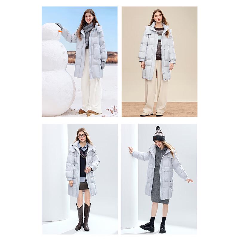 Betu Women's Winter Mid-Length Hooded Duck Down Parka