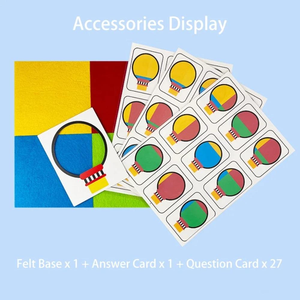 Montessori Material Felt Toys Balloon Children Logical Thinking Color Matching Games Educational Learning Toys Teaching Aids