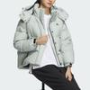 Adidas Climawarm Core Detachable Hood Puffer Jacket, Water-Resistant Women Outerwear Mint-Green IW0774