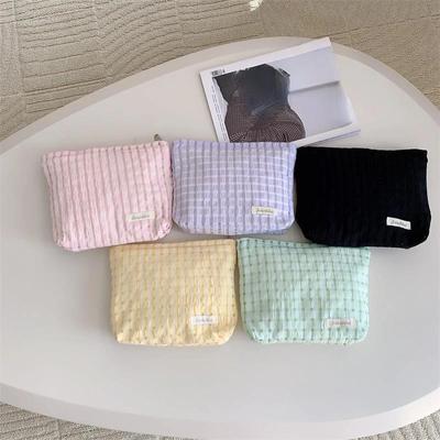 Pochette Trucco Clutch Organizzatore Portatile per Articoli da Toeletta Borsa per Cancelleria Nuova Fresca Dolce Plaid Tela Borsa Custodia per Cosmetici