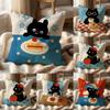 Cartoon Cat Cushion Cover Multi-Scene Pillow Cover for Home & Car - Reversible, Soft & Durable for Daily Use