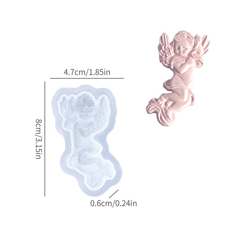 

1 шт. Инструмент для украшения мастики для выпечки, силиконовый, прочный и многоразовый, многоразовая форма для выпечки с рисунком ангела, силиконовая форма с тисненым рисунком